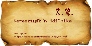Keresztyén Mónika névjegykártya